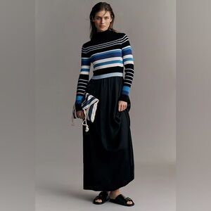 NWOT Anthropologie Thea Long-Sleeve Twofer Maxi Dress Sz XS